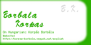 borbala korpas business card